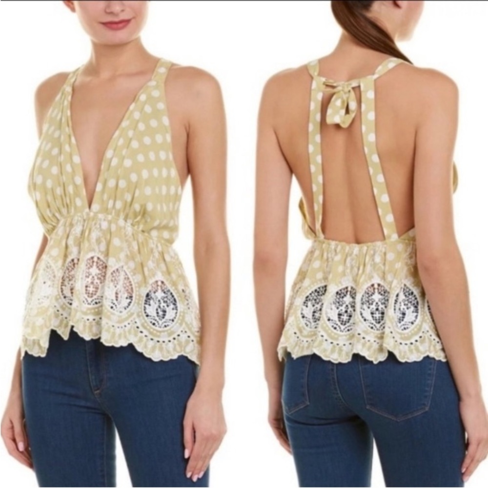 Free People | NWT Polka-dot Halter Top